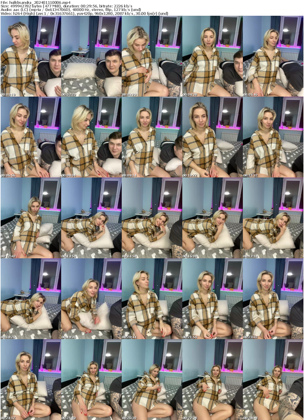 Preview thumb from hulklisandra on 2024-01-11 @ bongacams