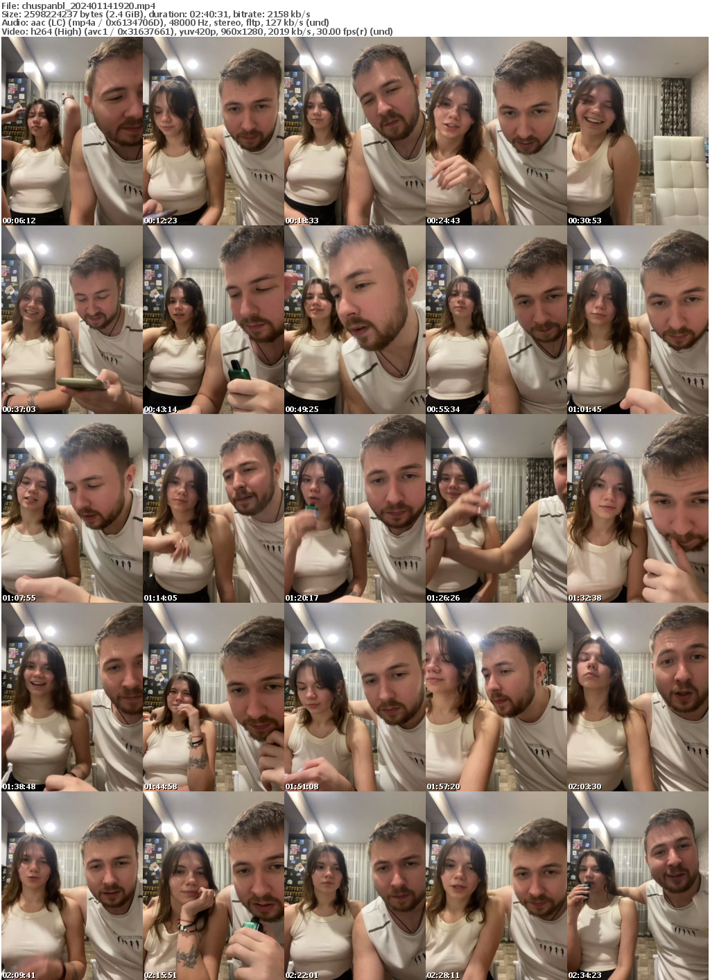 Preview thumb from chuspanbl on 2024-01-14 @ bongacams