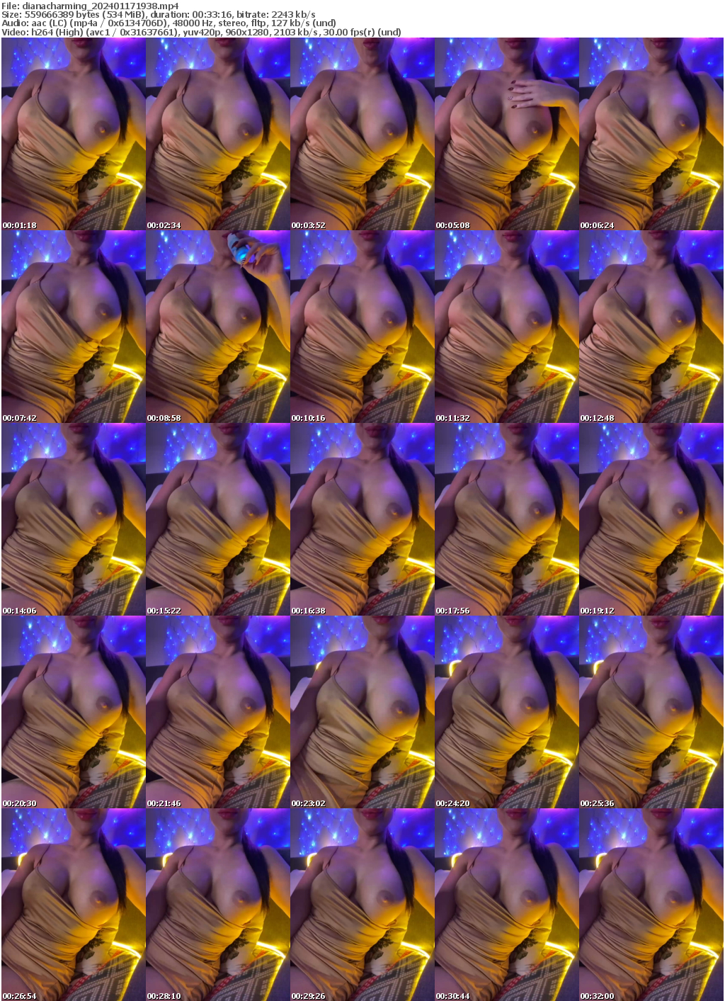 Preview thumb from dianacharming on 2024-01-17 @ bongacams