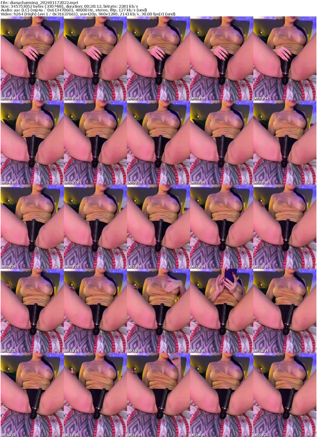 Preview thumb from dianacharming on 2024-01-17 @ bongacams