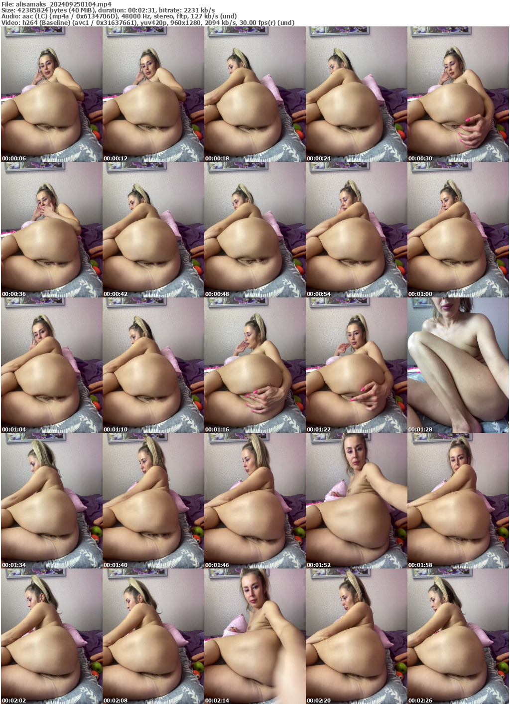 Preview thumb from alisamaks on 2024-09-25 @ bongacams