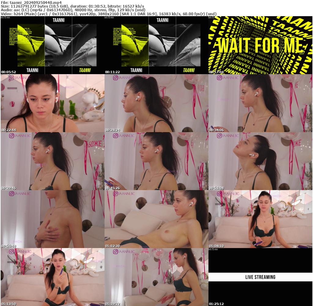 Preview thumb from taanni on 2024-09-25 @ bongacams