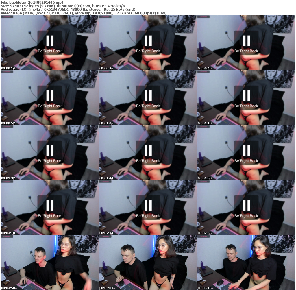 Preview thumb from bubbletie on 2024-09-29 @ bongacams