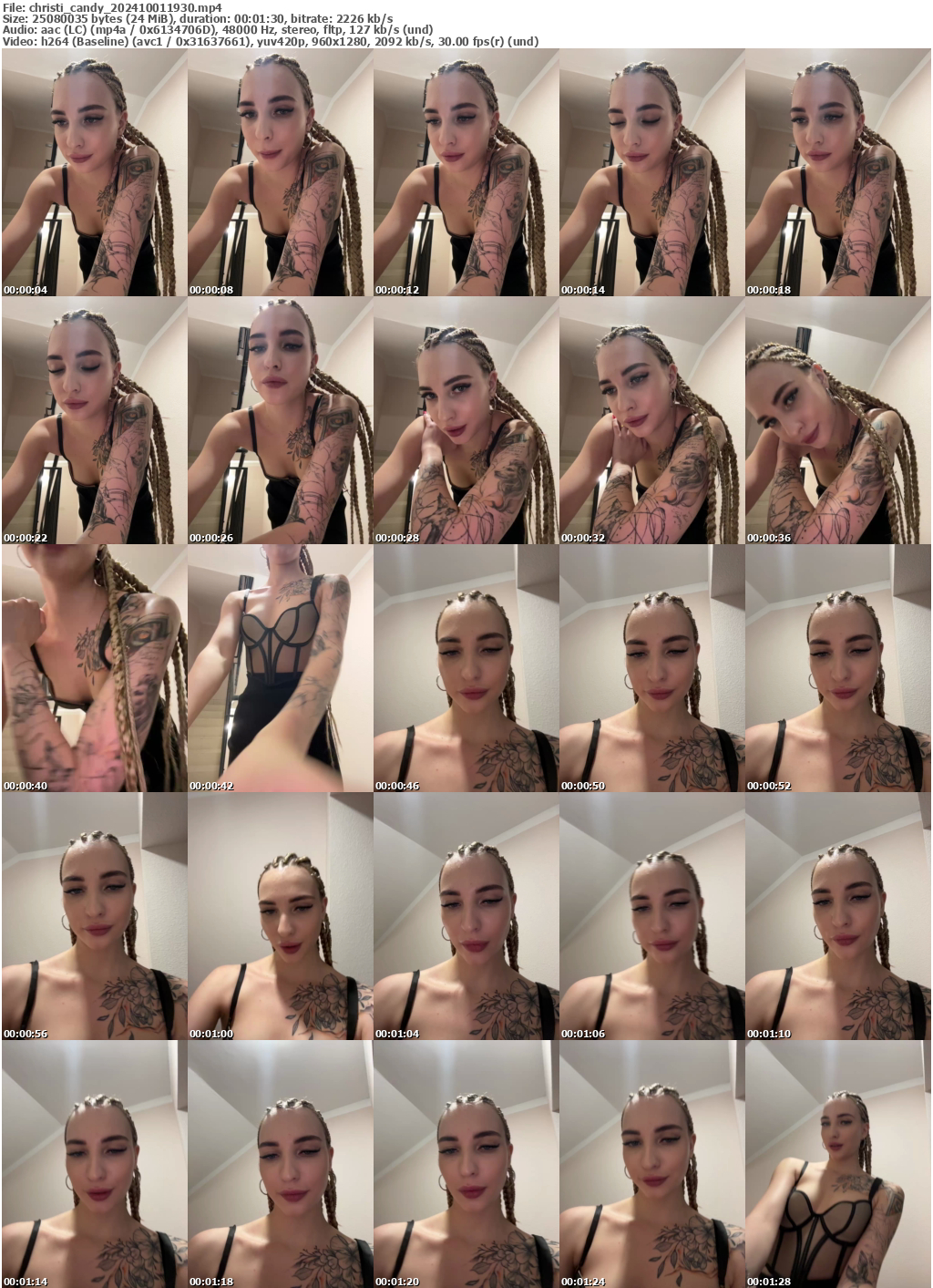 Preview thumb from christi_candy on 2024-10-01 @ bongacams