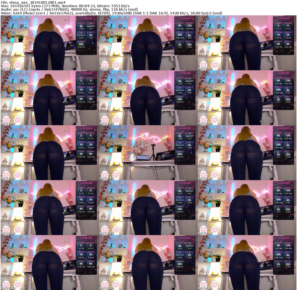 Preview thumb from elena_xxx on 2024-10-01 @ bongacams