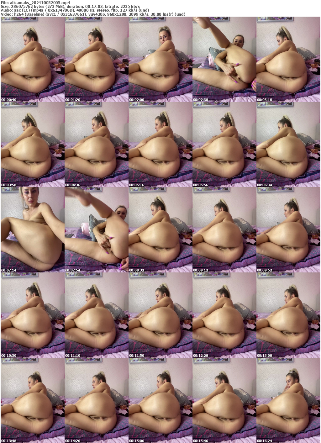 Preview thumb from alisamaks on 2024-10-05 @ bongacams