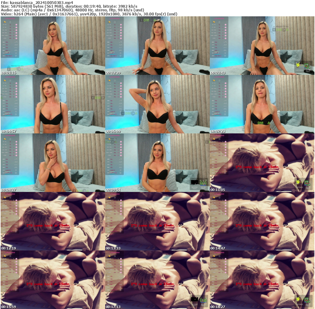 Preview thumb from kassablanca on 2024-10-05 @ bongacams