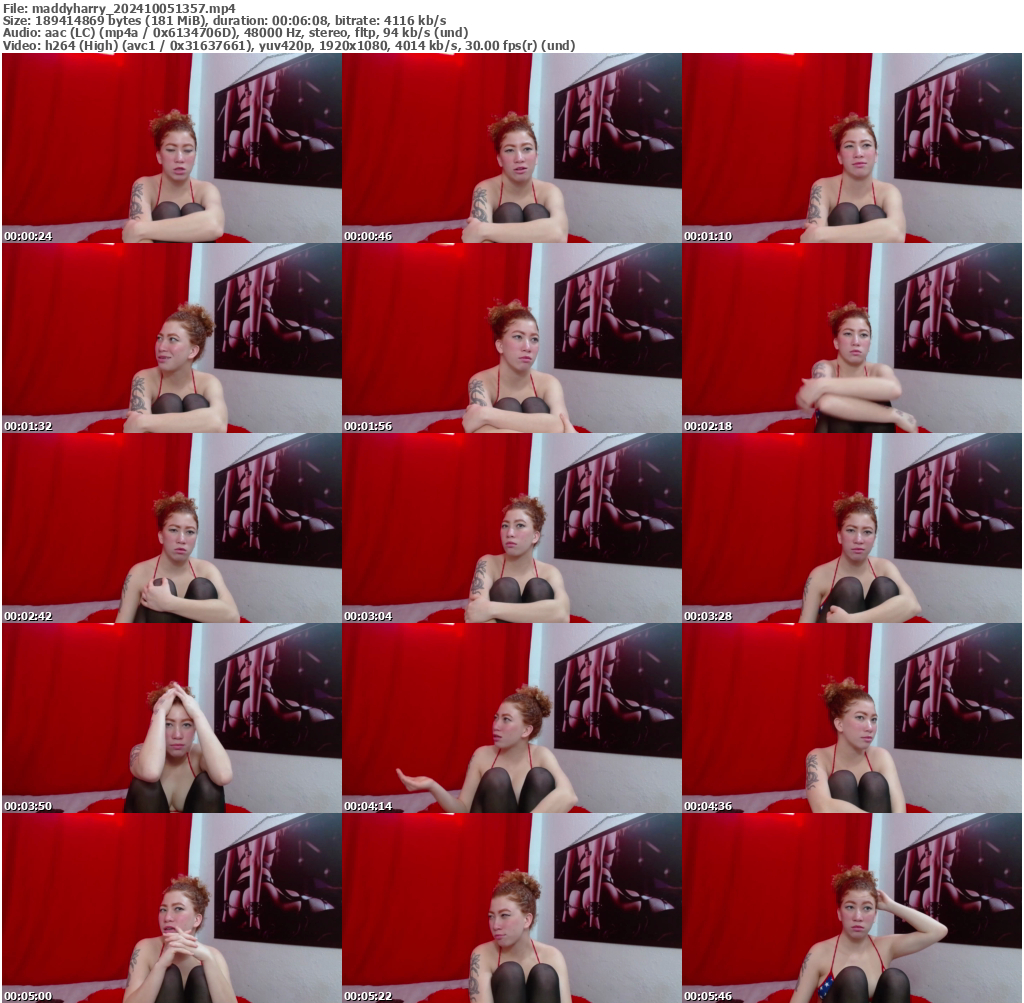 Preview thumb from maddyharry on 2024-10-05 @ bongacams