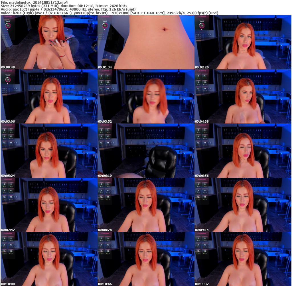 Preview thumb from madelinefox on 2024-10-05 @ bongacams