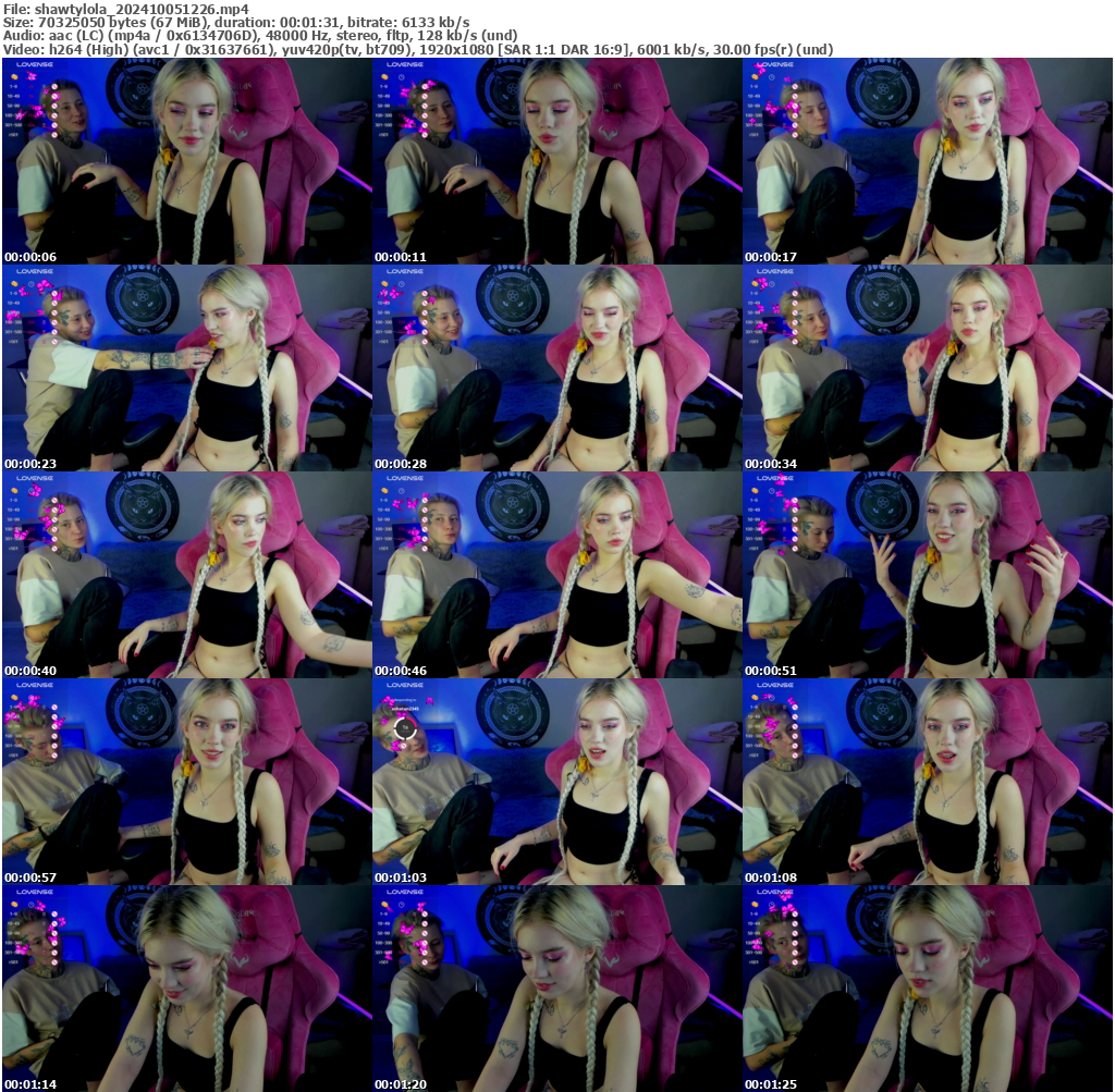 Preview thumb from shawtylola on 2024-10-05 @ bongacams