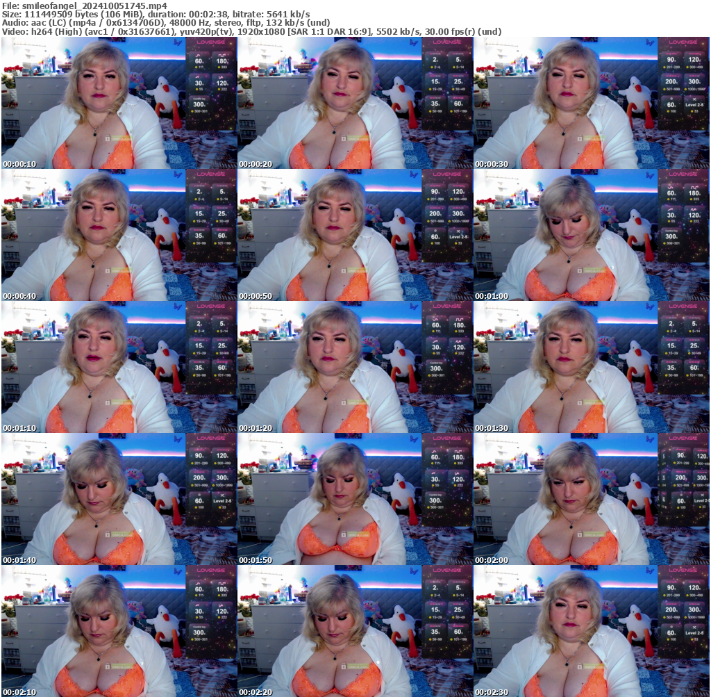 Preview thumb from smileofangel on 2024-10-05 @ bongacams