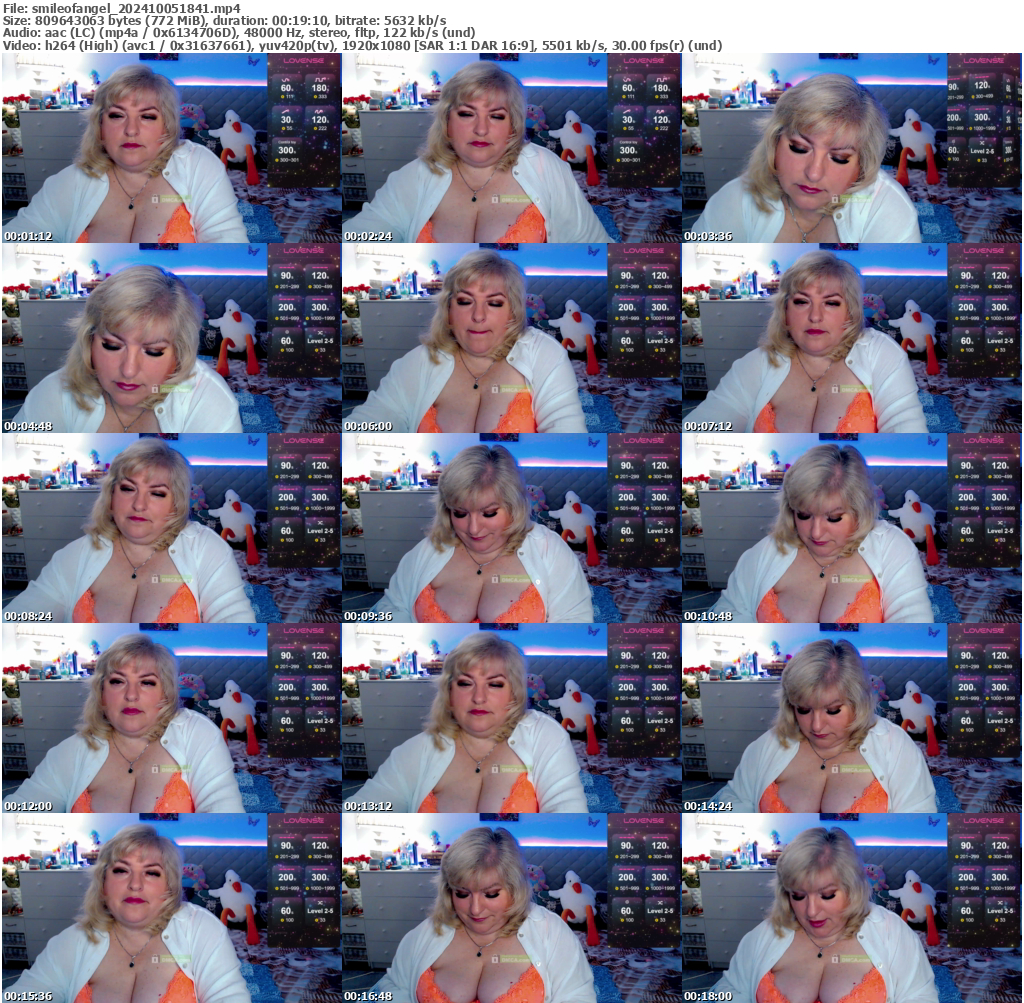 Preview thumb from smileofangel on 2024-10-05 @ bongacams