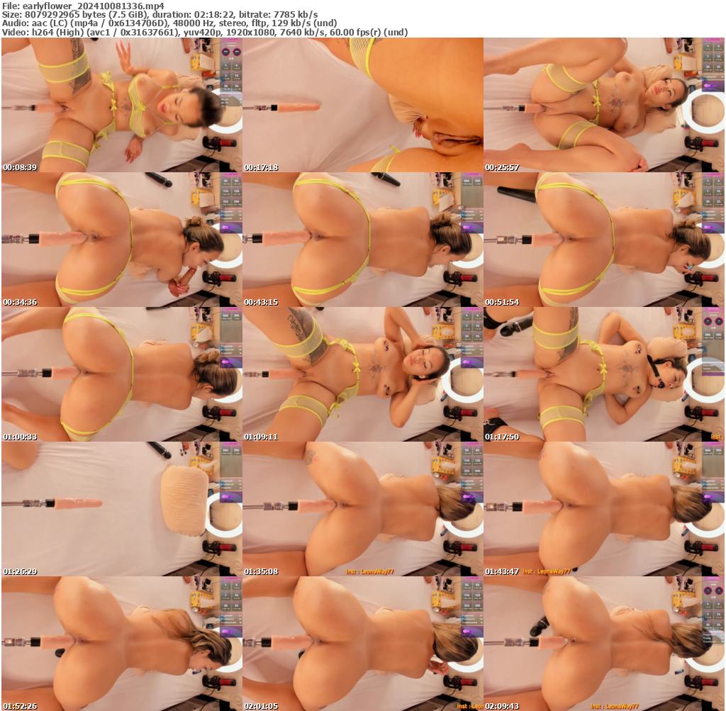 Preview thumb from earlyflower on 2024-10-08 @ bongacams