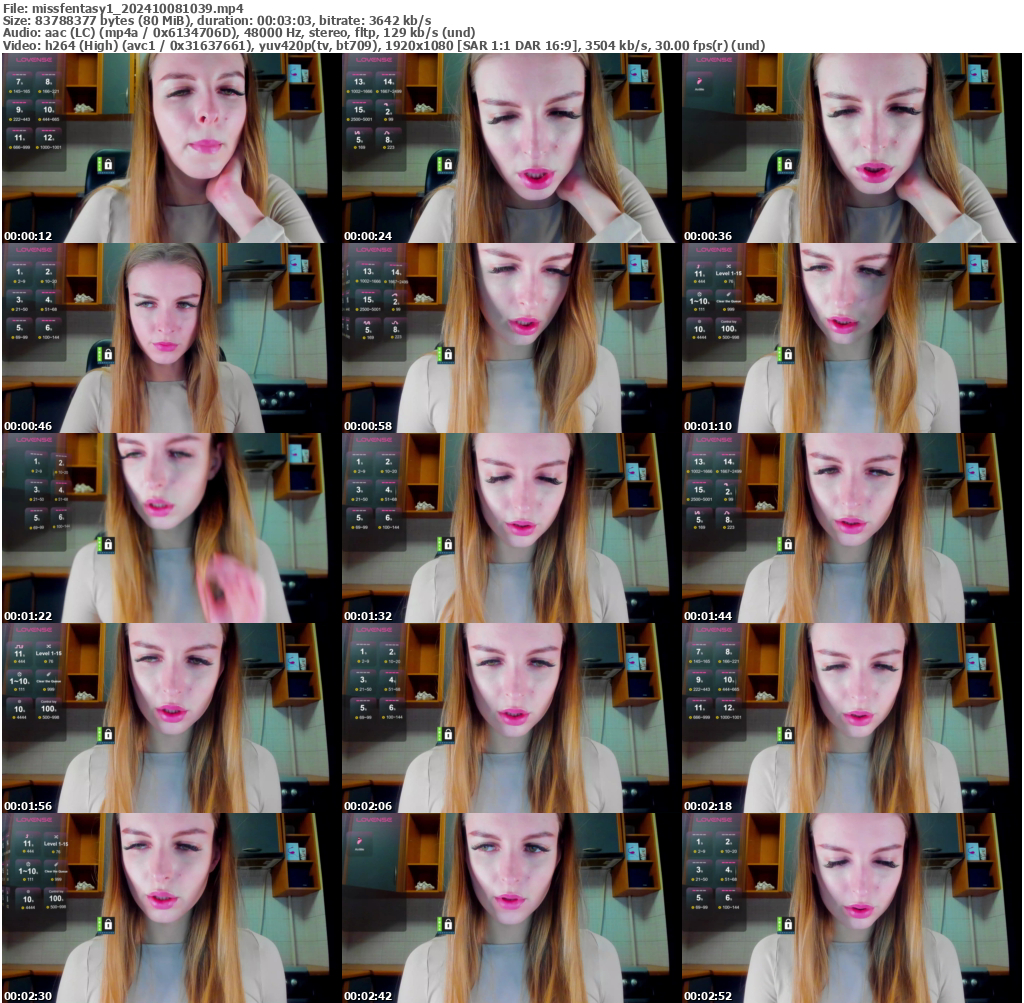 Preview thumb from missfentasy1 on 2024-10-08 @ bongacams