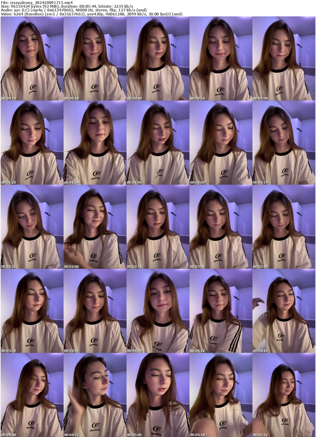 Preview thumb from crazyaleona on 2024-10-09 @ bongacams