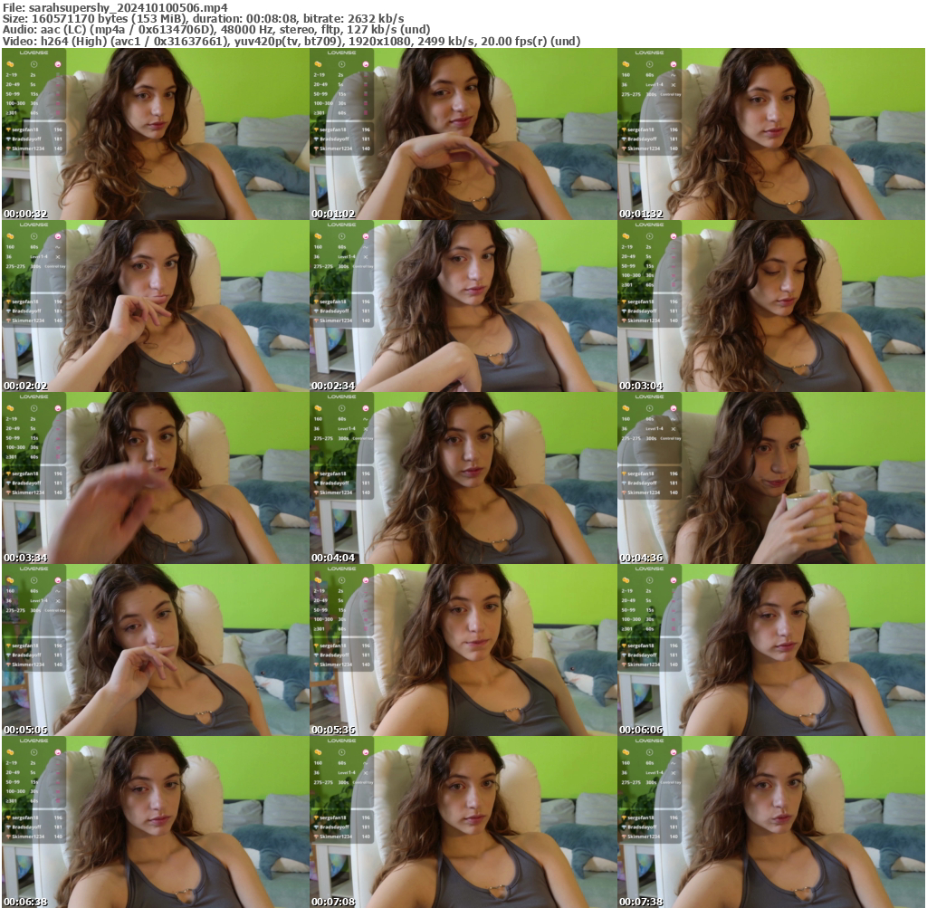 Preview thumb from sarahsupershy on 2024-10-10 @ bongacams