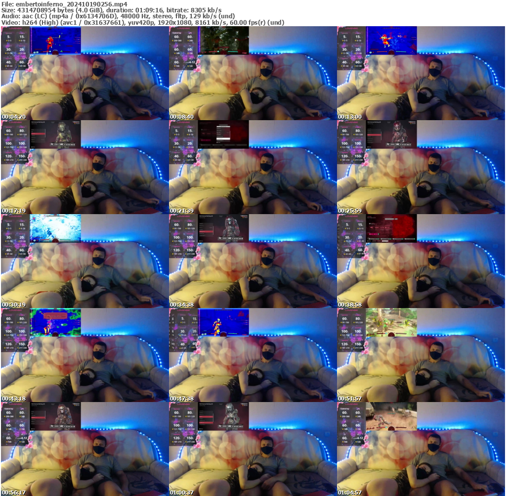 Preview thumb from embertoinferno on 2024-10-19 @ bongacams