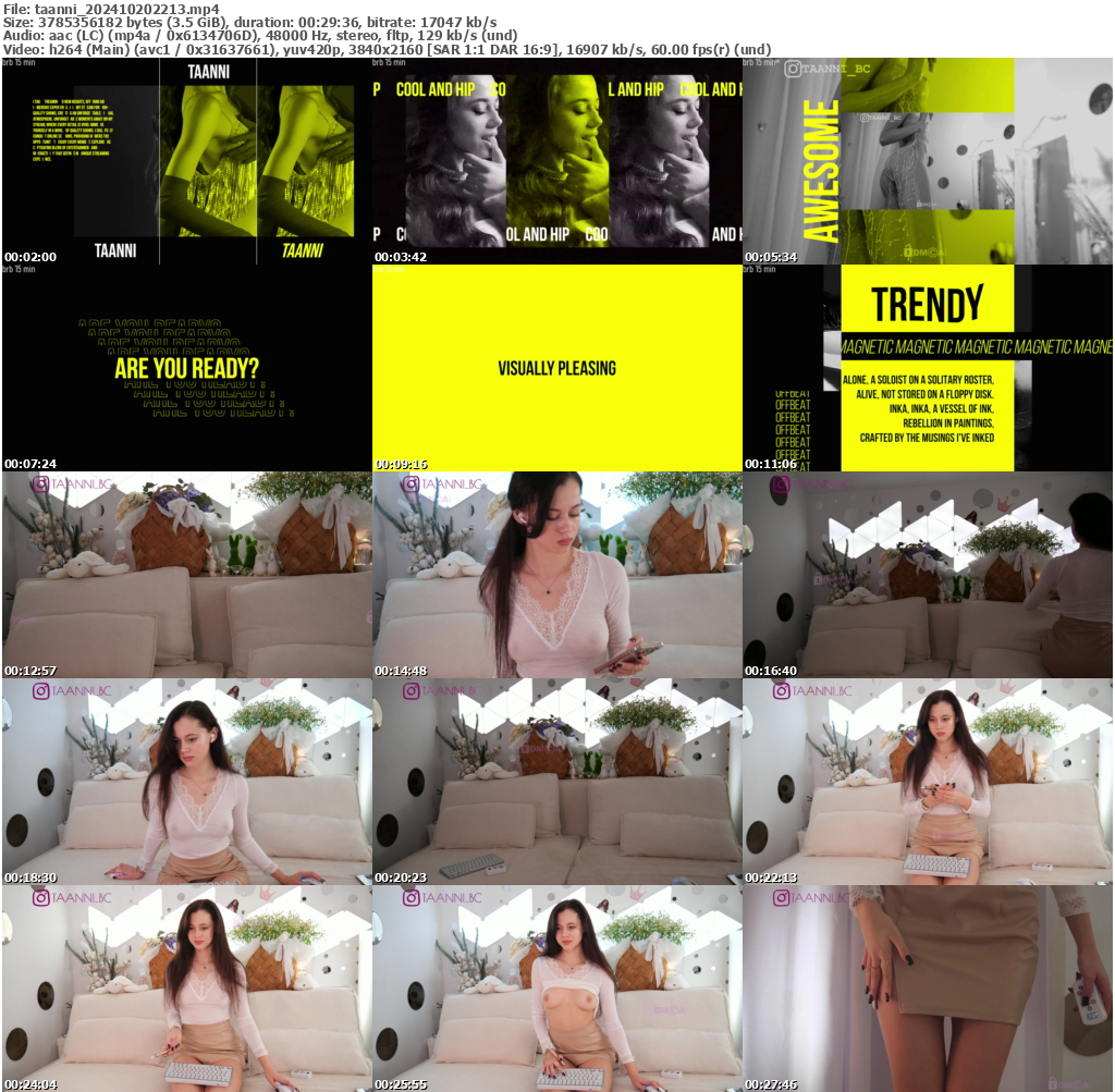 Preview thumb from taanni on 2024-10-20 @ bongacams