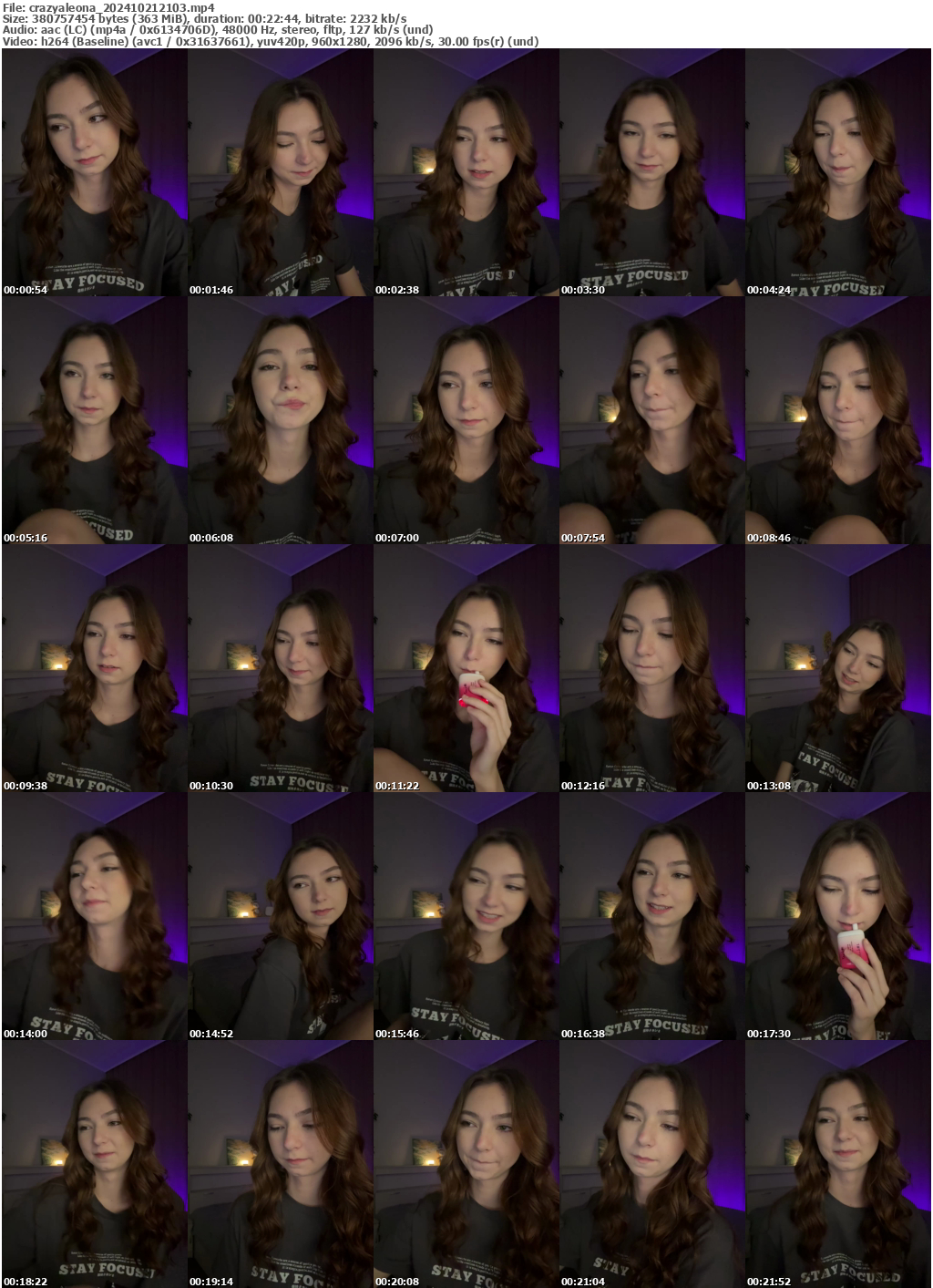 Preview thumb from crazyaleona on 2024-10-21 @ bongacams