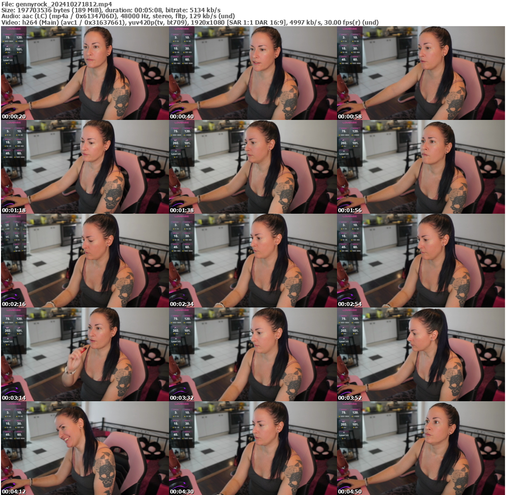 Preview thumb from gennyrock on 2024-10-27 @ bongacams