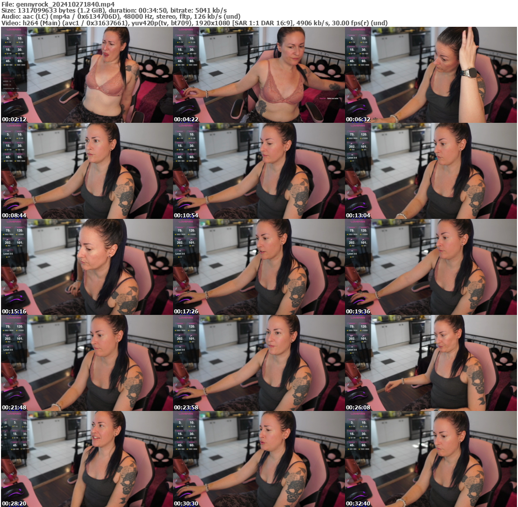 Preview thumb from gennyrock on 2024-10-27 @ bongacams