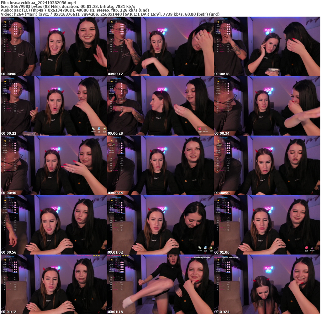 Preview thumb from krasavchikaa on 2024-10-28 @ bongacams