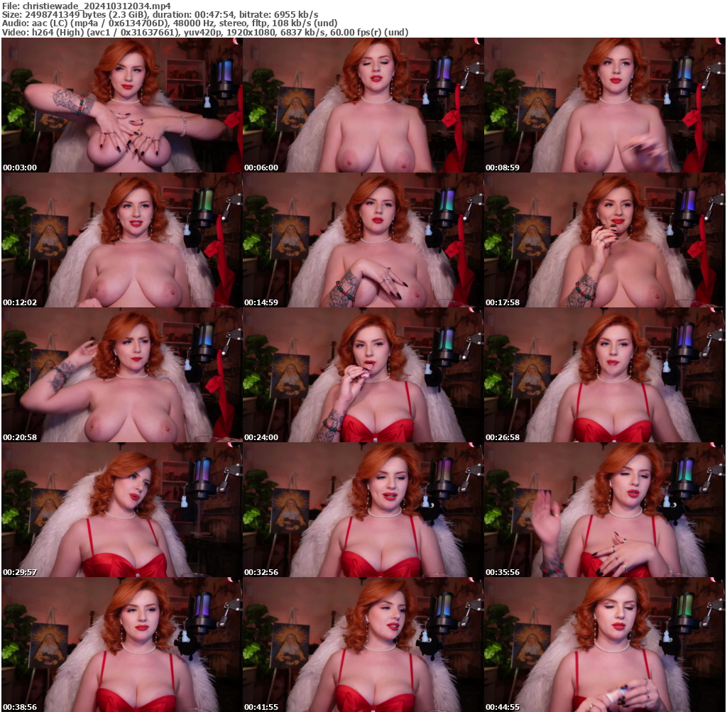 Preview thumb from christiewade on 2024-10-31 @ bongacams