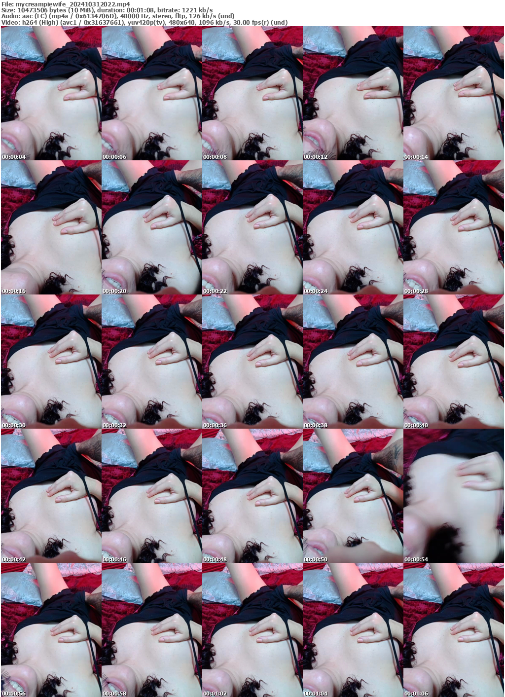 Preview thumb from mycreampiewife on 2024-10-31 @ bongacams