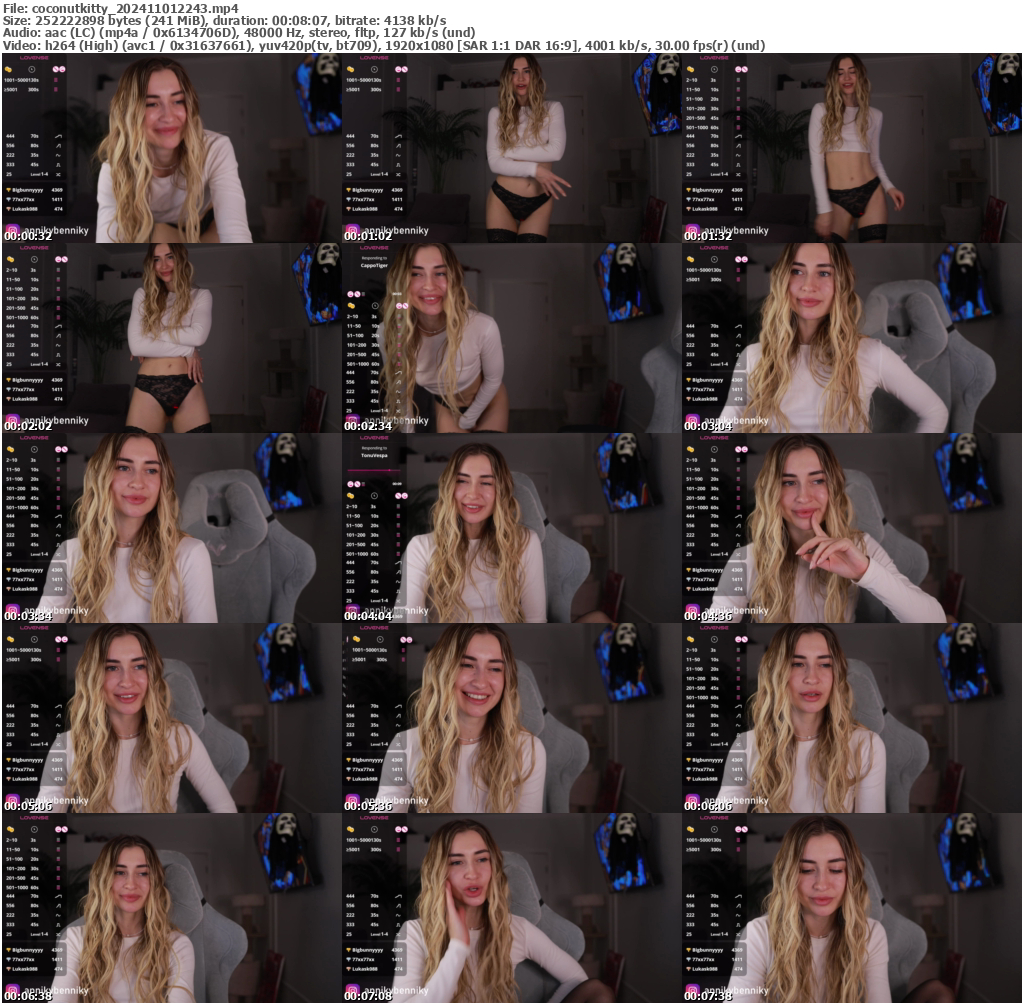 Preview thumb from coconutkitty on 2024-11-01 @ bongacams