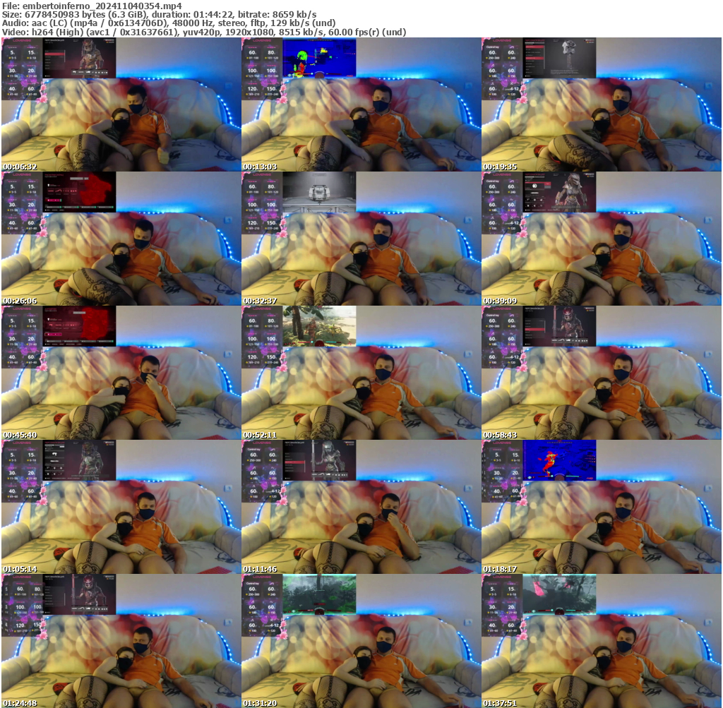 Preview thumb from embertoinferno on 2024-11-04 @ bongacams