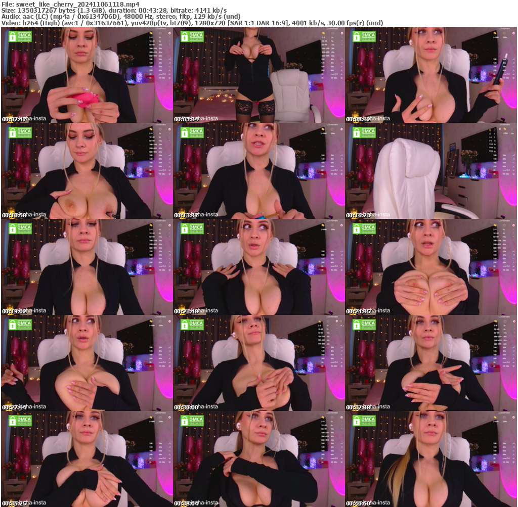 Preview thumb from sweet_like_cherry on 2024-11-06 @ bongacams