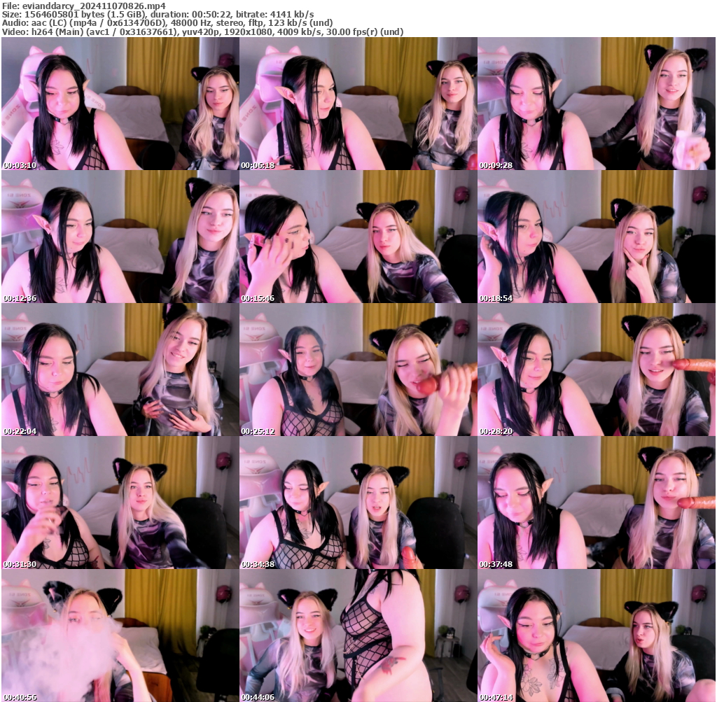 Preview thumb from evianddarcy on 2024-11-07 @ bongacams