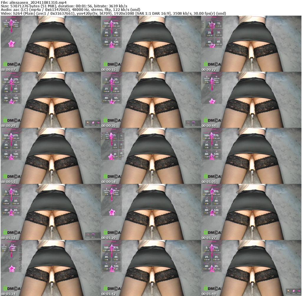 Preview thumb from alissaasex on 2024-11-08 @ bongacams