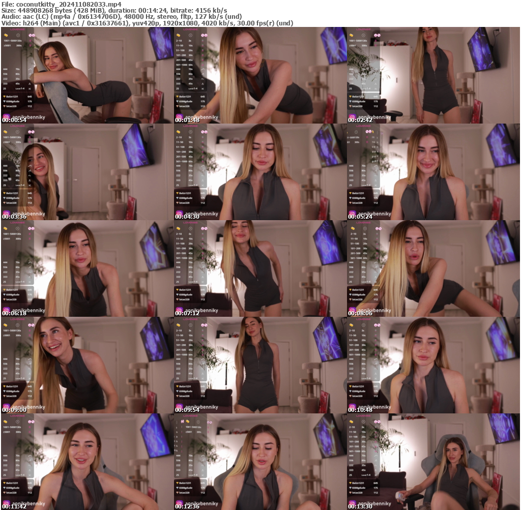 Preview thumb from coconutkitty on 2024-11-08 @ bongacams