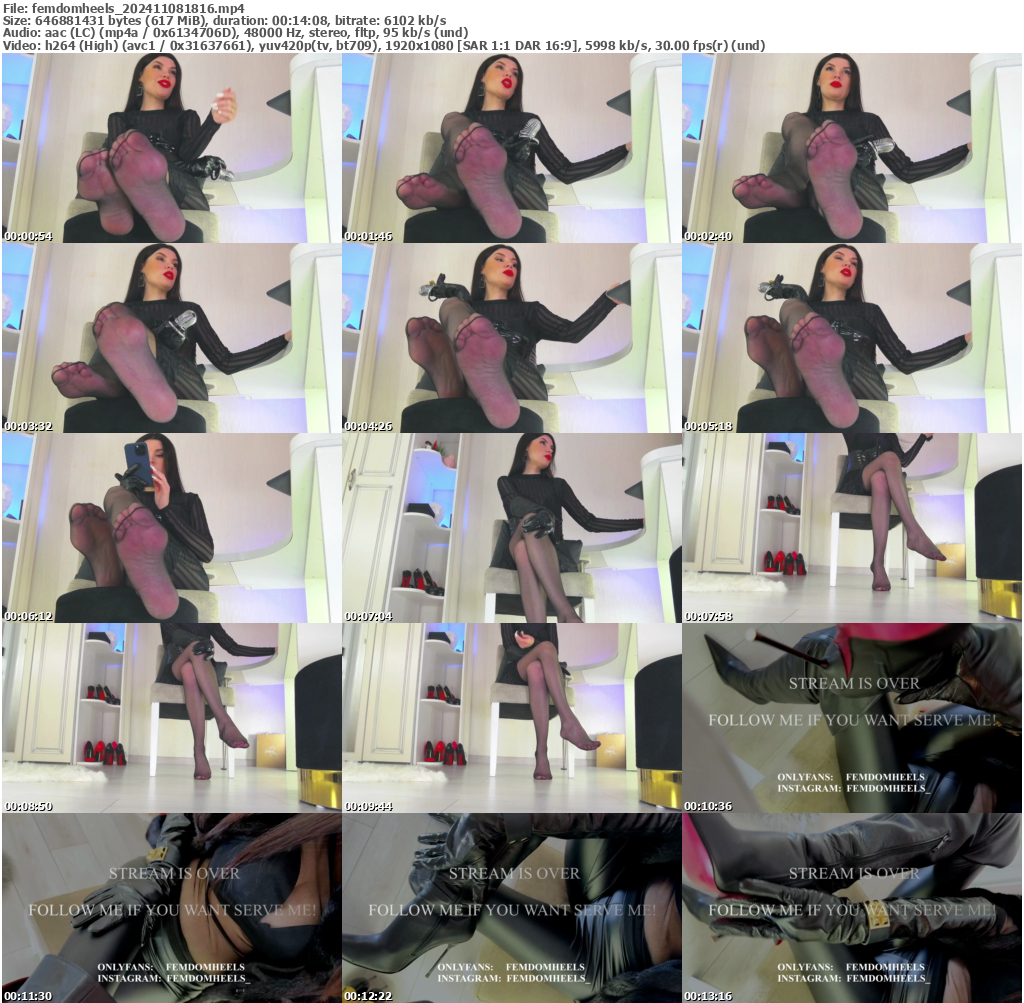 Preview thumb from femdomheels on 2024-11-08 @ bongacams