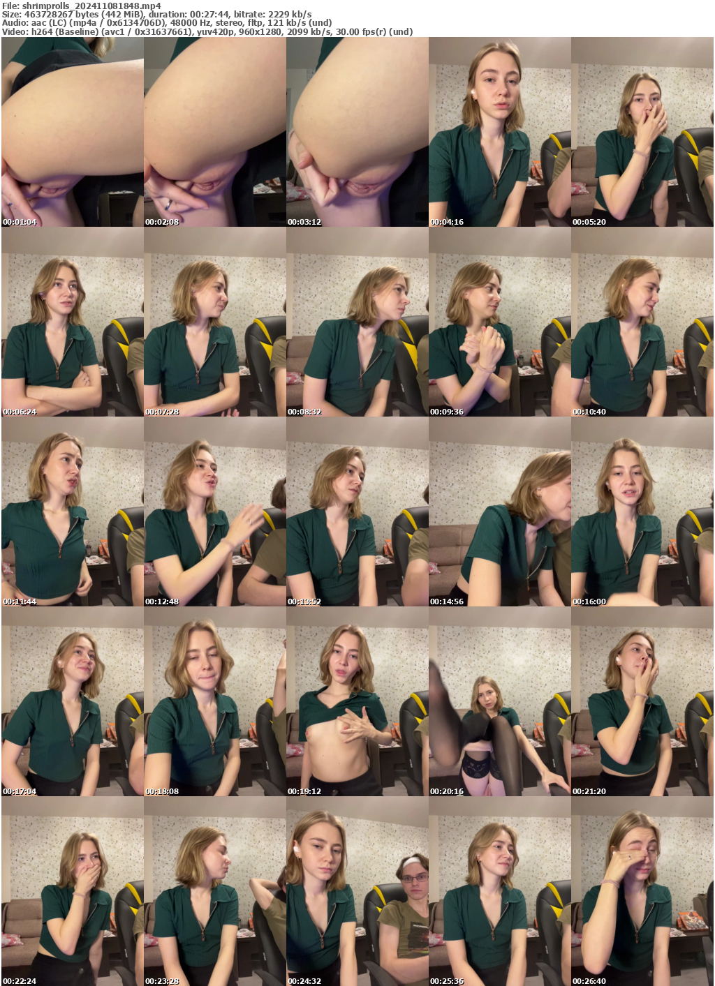 Preview thumb from shrimprolls on 2024-11-08 @ bongacams