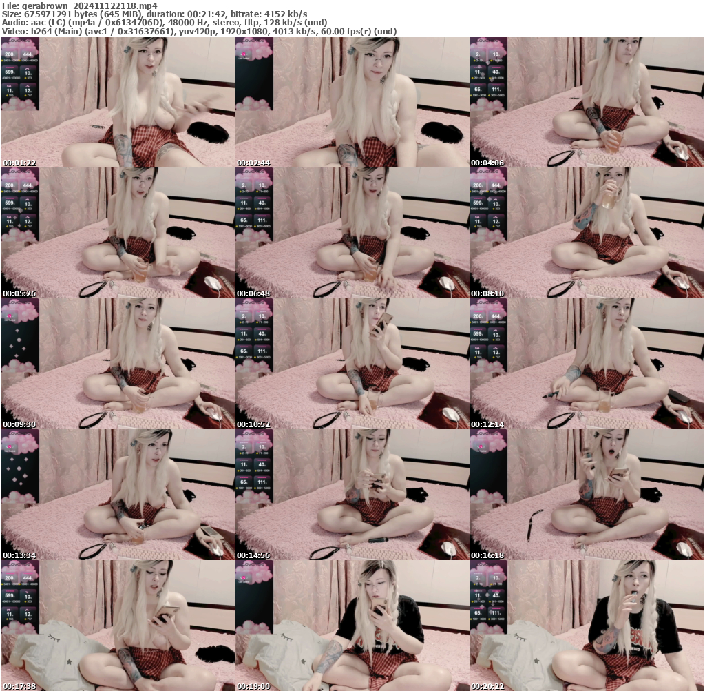 Preview thumb from gerabrown on 2024-11-12 @ bongacams