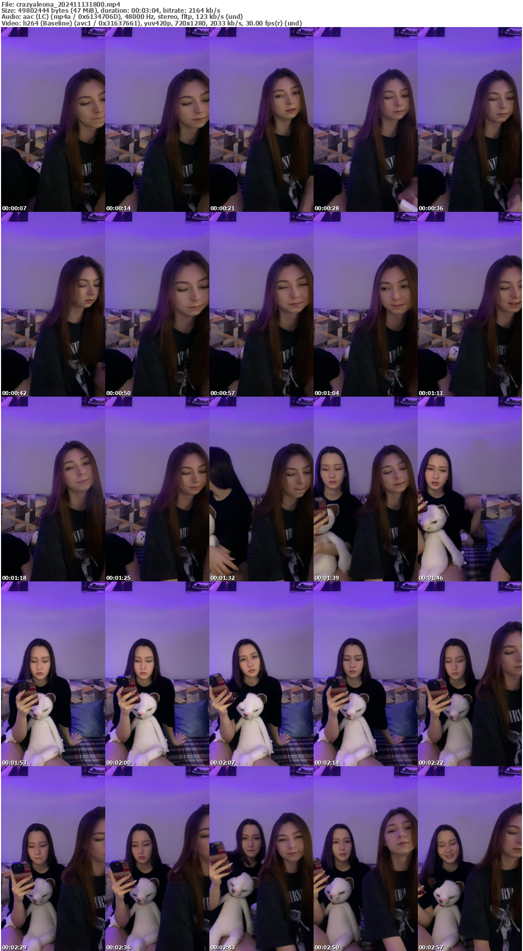 Preview thumb from crazyaleona on 2024-11-13 @ bongacams