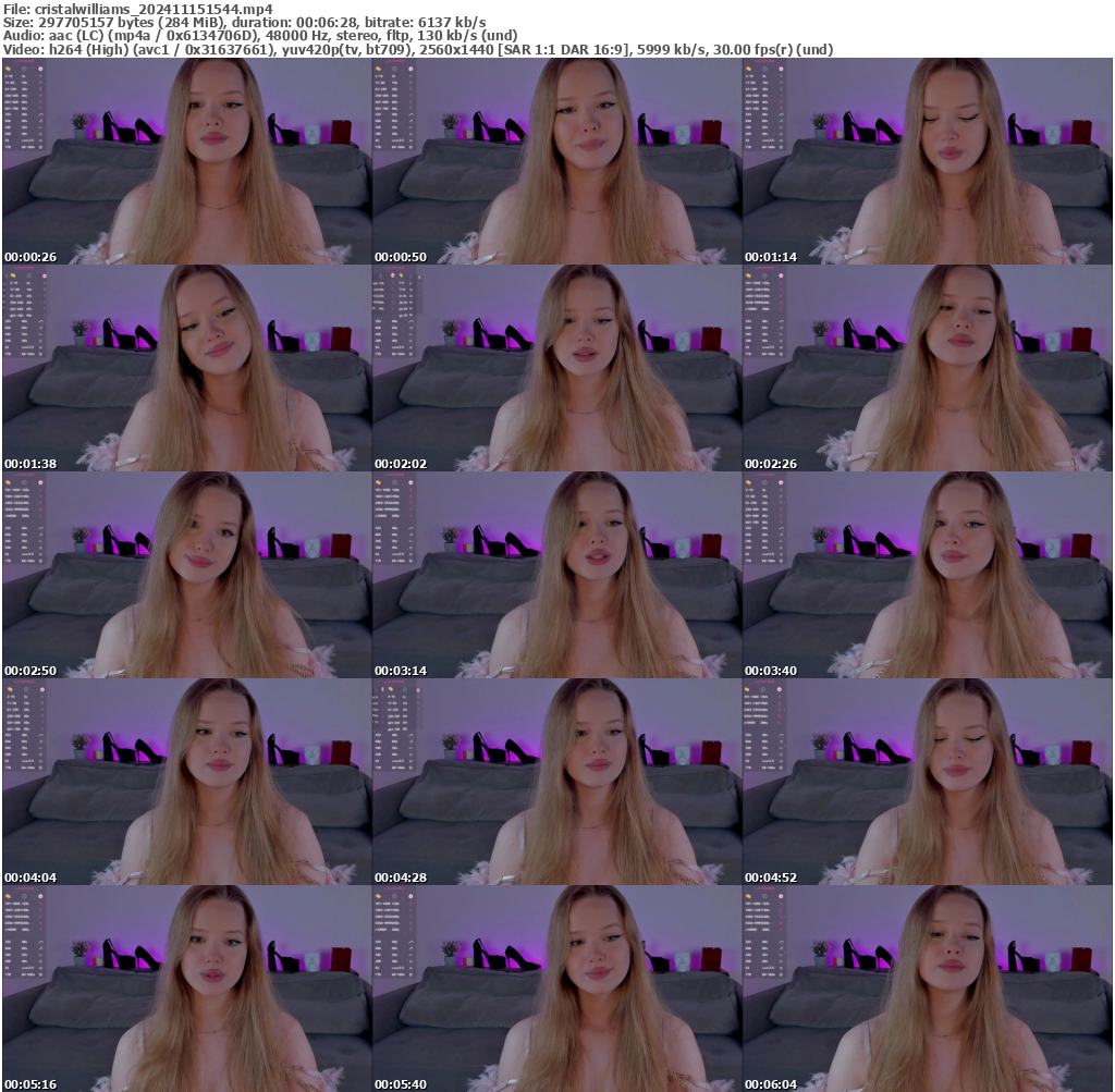 Preview thumb from cristalwilliams on 2024-11-15 @ bongacams