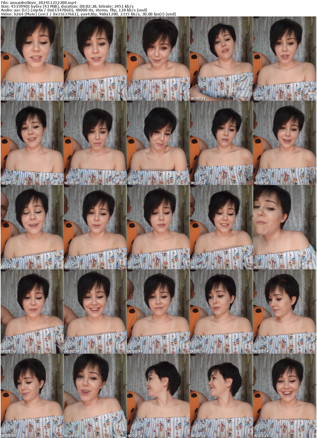 Preview thumb from annaidrotkivv on 2024-11-21 @ bongacams