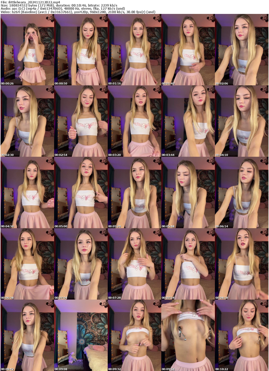 Preview thumb from ilittleheara on 2024-11-21 @ bongacams