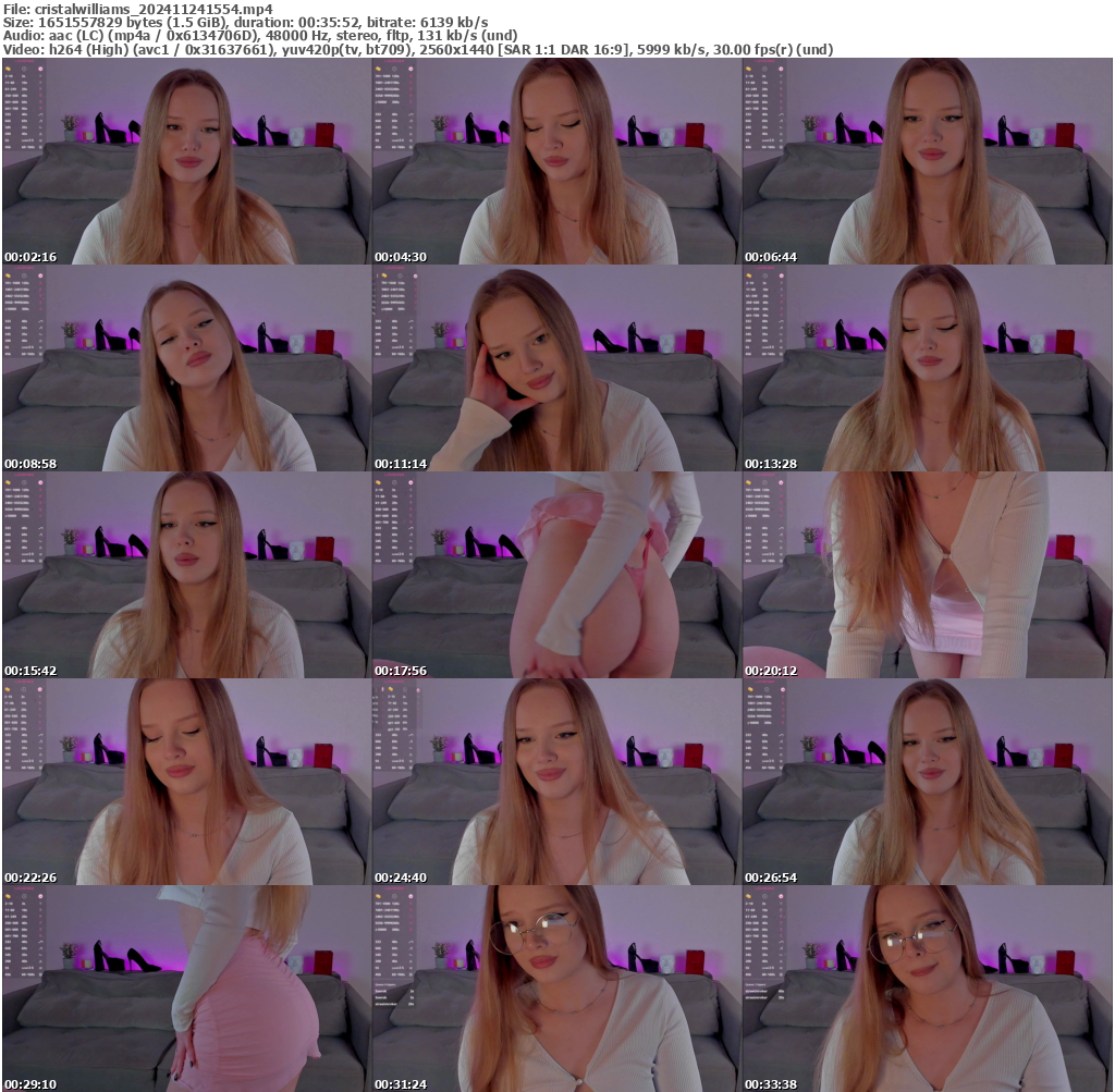 Preview thumb from cristalwilliams on 2024-11-24 @ bongacams