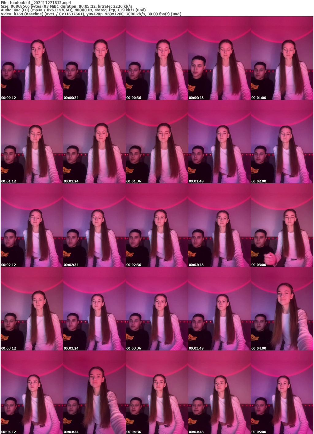 Preview thumb from tendouble1 on 2024-11-27 @ bongacams