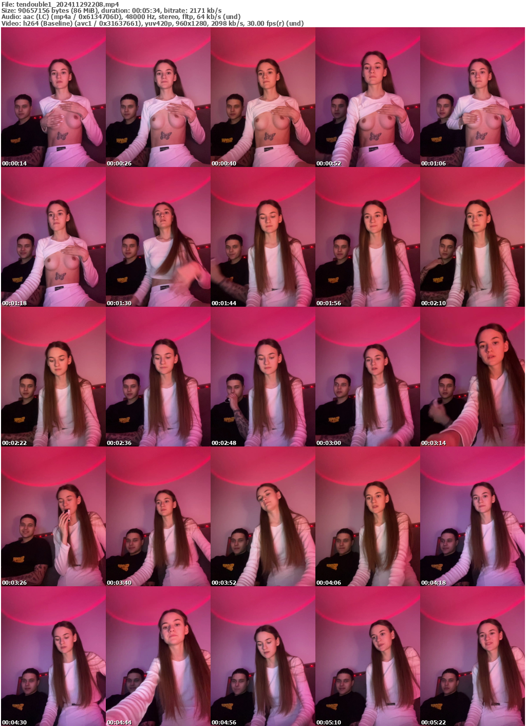 Preview thumb from tendouble1 on 2024-11-29 @ bongacams