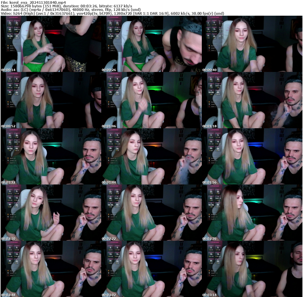 Preview thumb from korol_eva on 2024-11-30 @ bongacams