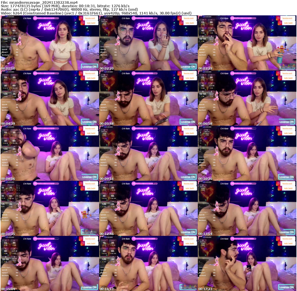 Preview thumb from mrandmrssavage on 2024-11-30 @ bongacams