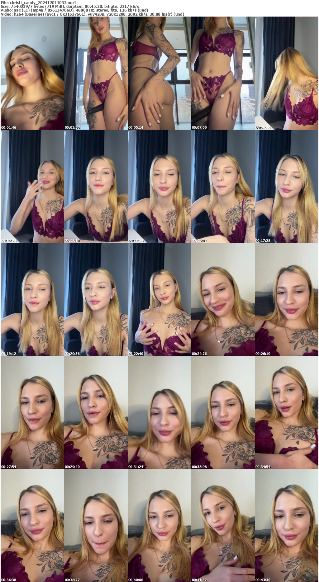 Preview thumb from christi_candy on 2024-12-01 @ bongacams