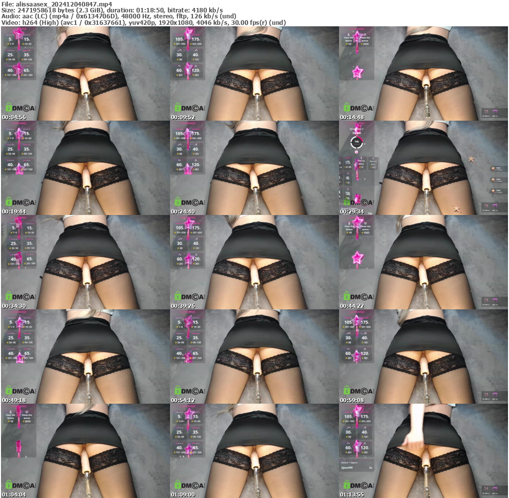 Preview thumb from alissaasex on 2024-12-04 @ bongacams