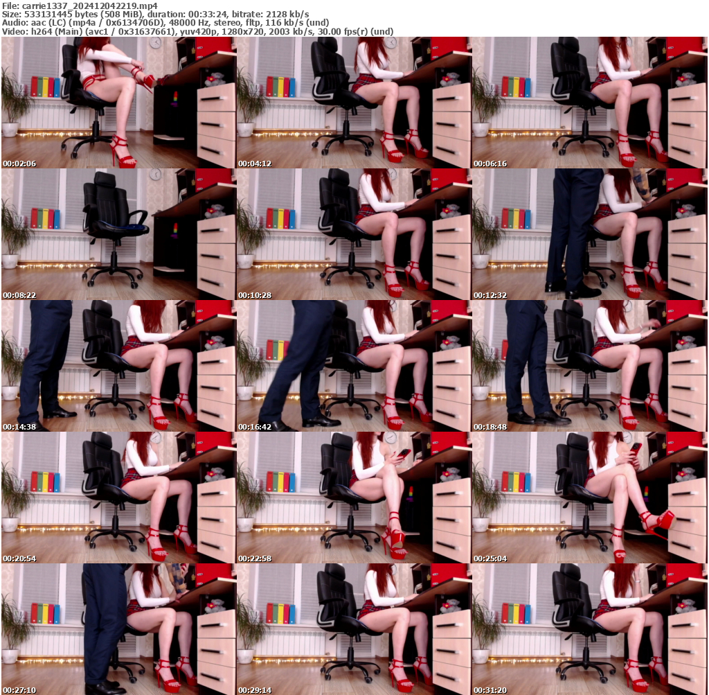 Preview thumb from carrie1337 on 2024-12-04 @ bongacams