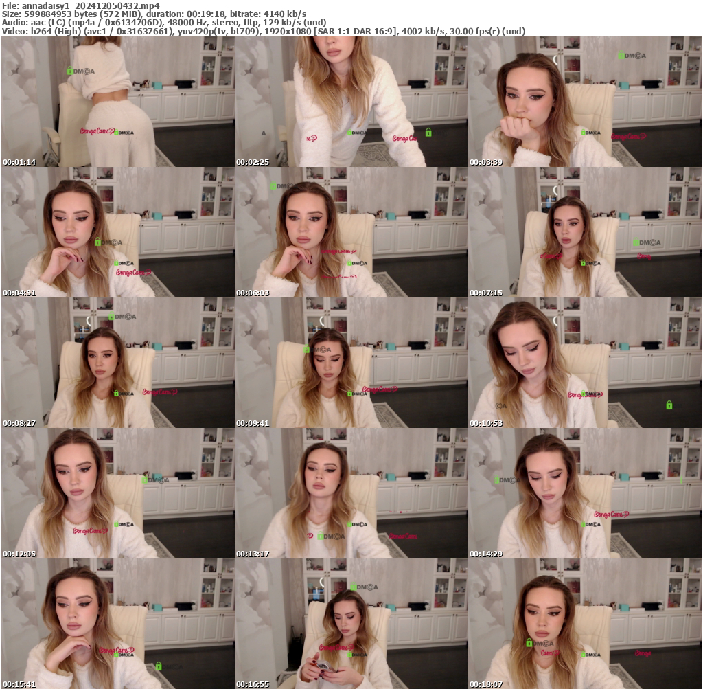 Preview thumb from annadaisy1 on 2024-12-05 @ bongacams